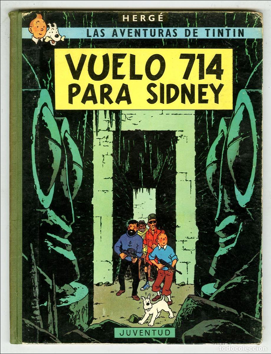 C&oacute;mics: Tint&iacute;n Vuelo 714 Para Sidney / 1 Edici&oacute;n (Juventud, 1969) - Herg&eacute;