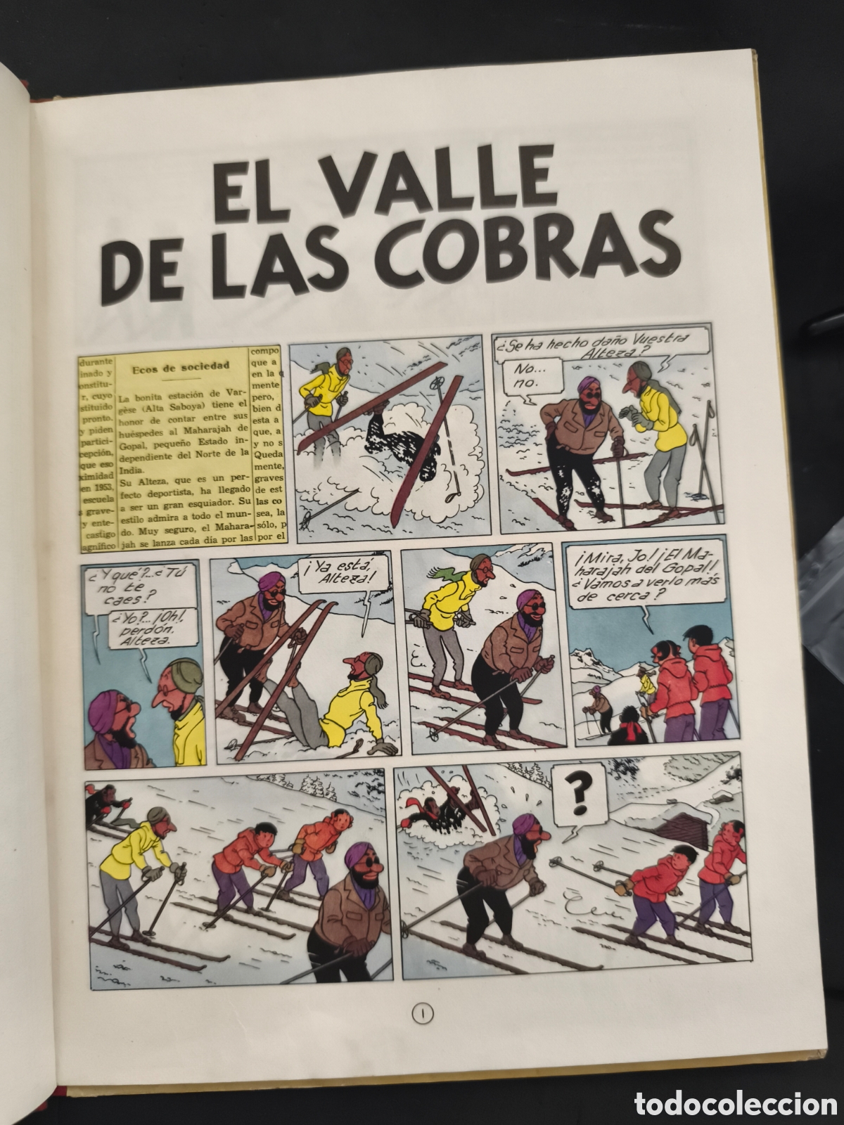 C&oacute;mics: Herge, el valle de las cobras, 1972 primera edici&oacute; - Foto 3