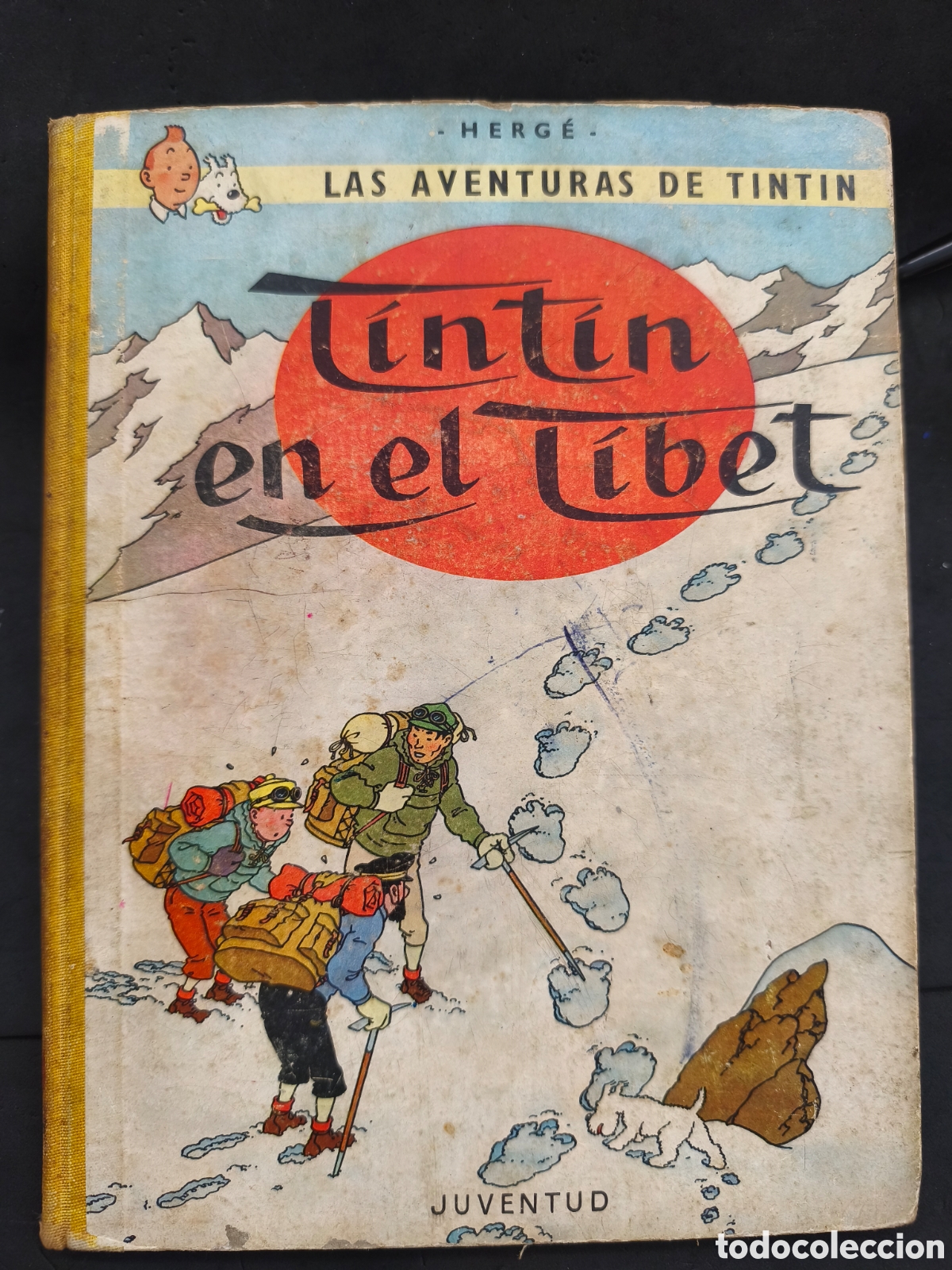 C&oacute;mics: Tint&iacute;n en el T&iacute;bet 1&ordf; edici&oacute;n 1962 Juventud lomo tela Herg&eacute; c&oacute;mic antiguo colecci&oacute;n