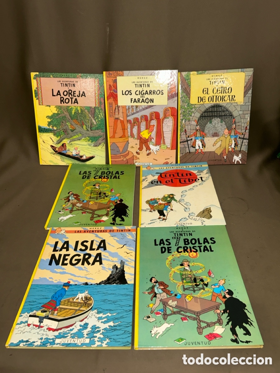 C&oacute;mics: LOTE DE 7 EJEMPLARES, HERG&Eacute; &ldquo;LAS AVENTURAS DE TINT&Iacute;N&rdquo; LA ISLA NEGRA, LA OREJA ROTA