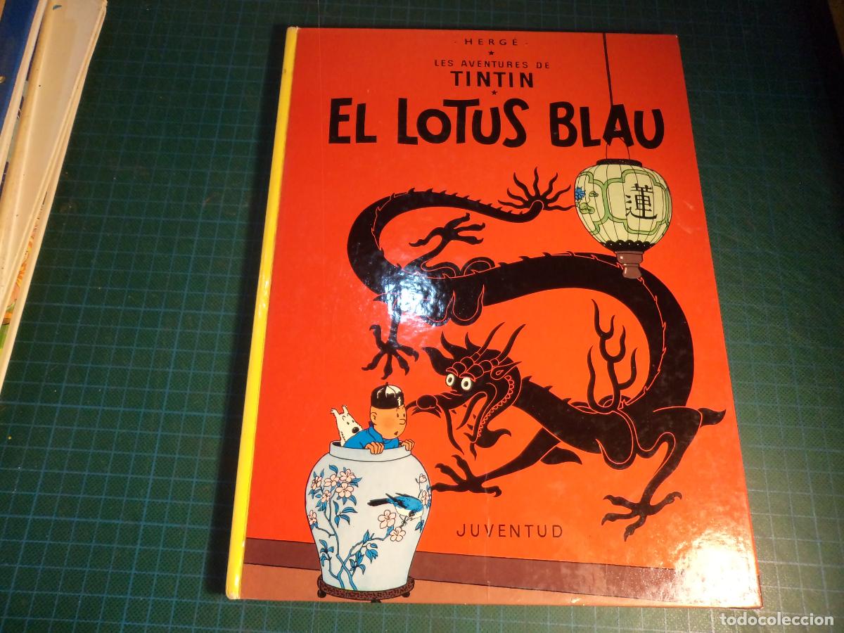 C&oacute;mics: Tintin. El lotus blau. 7&ordf; edicio 1984. Juventut. En catalan.
