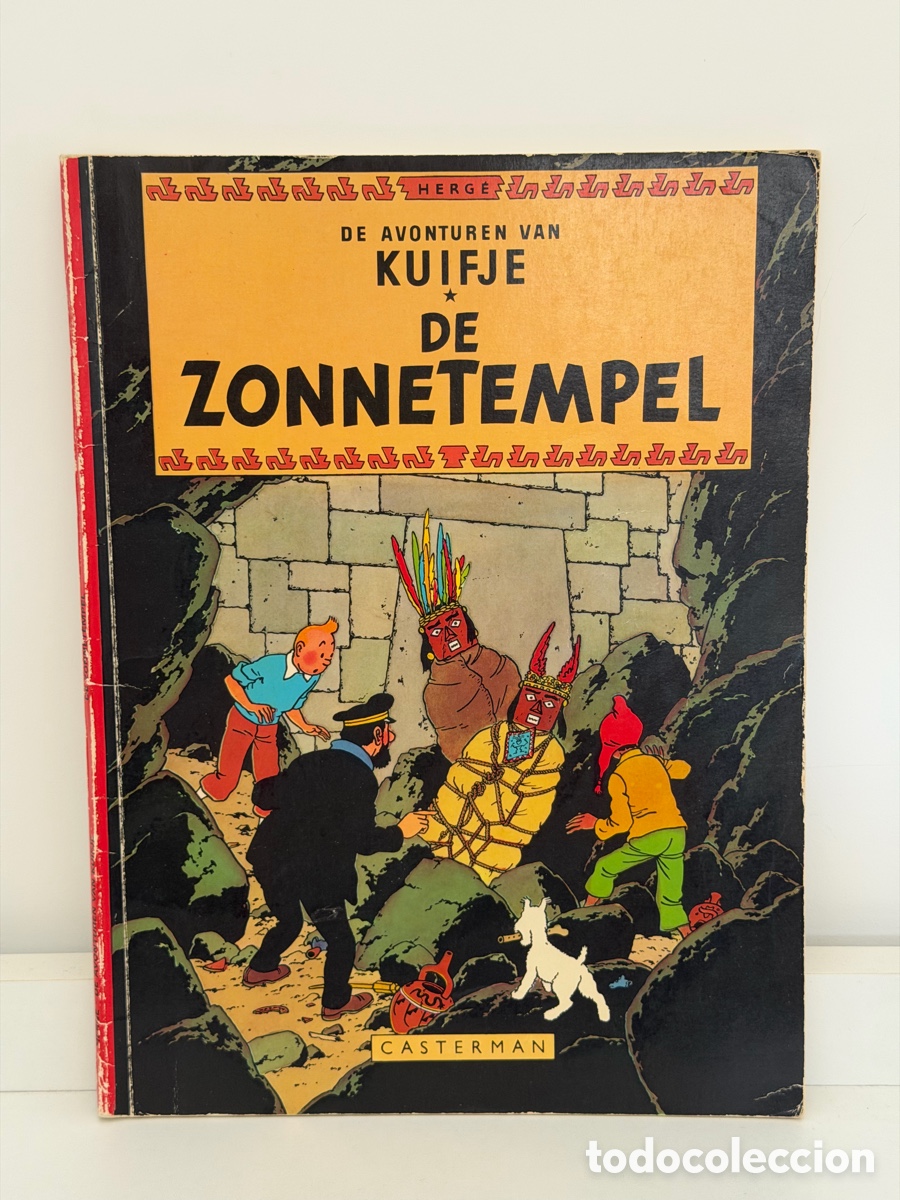 C&oacute;mics: Herg&eacute; Tintin Kuifje &ndash; De Zonnetempel &ndash; Vintage Dutch Casterman 1966