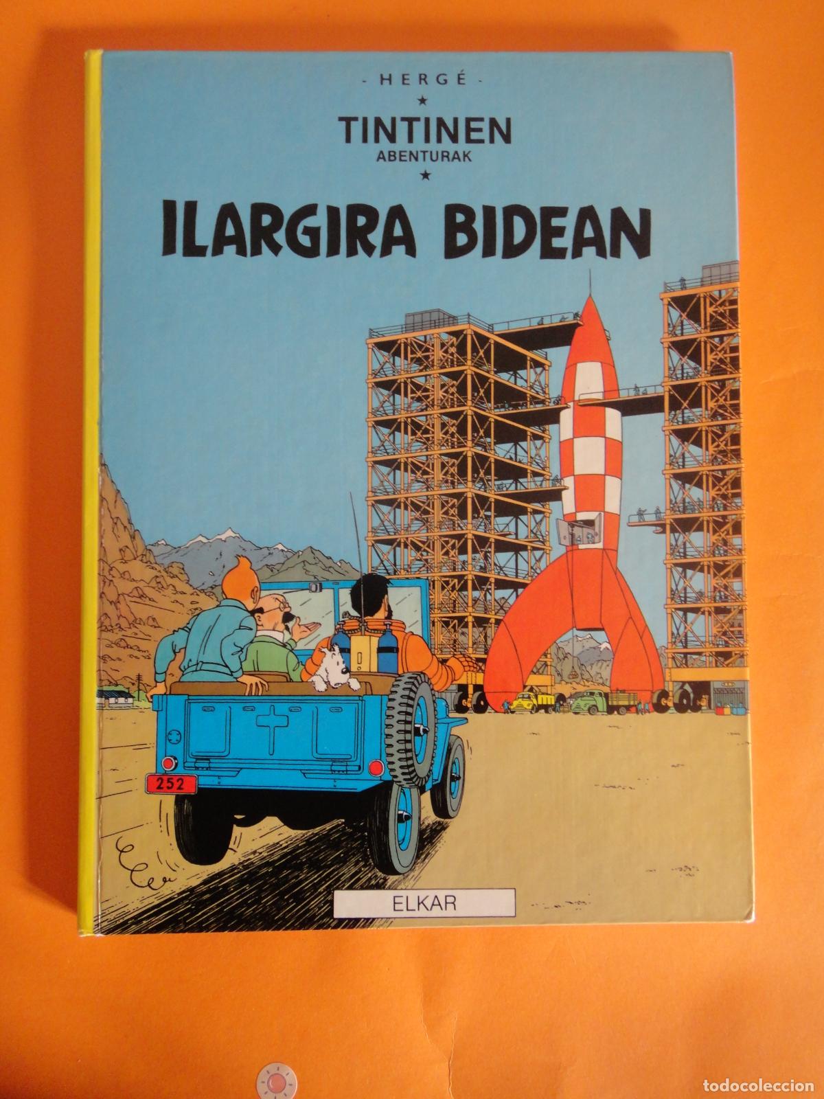 C&oacute;mics: TINT&Iacute;N ILARGIRA BIDEAN . HERG&Eacute; ELKAR ARGITALETXEA 1986 EN EUSKERA .TINTINEN ABENTURAK.