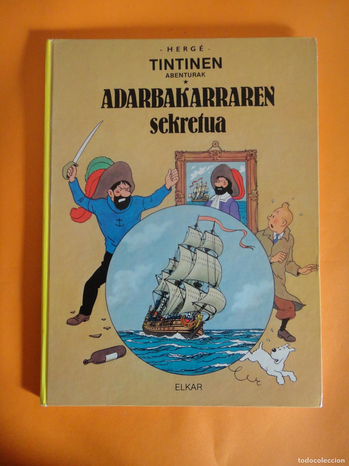 C&oacute;mics: TINTIN ADARBAKARRAREN . HERG&Eacute; ELKAR ARGITALETXEA 1986 EN EUSKERA .TINTINEN ABENTURAK.