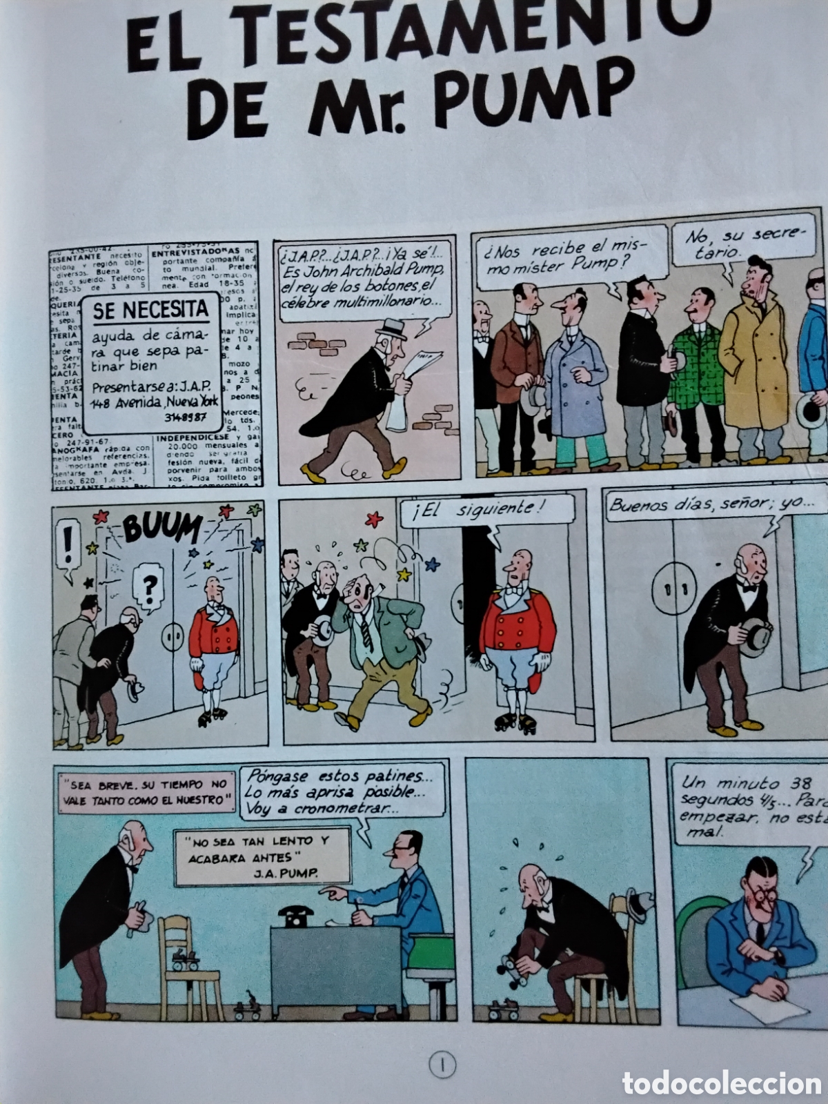 C&oacute;mics: EL TESTAMENTO DE MR. PUMP. HERG&Eacute;. 2&ordf; EDICI&Oacute;N. 1974 - Foto 5
