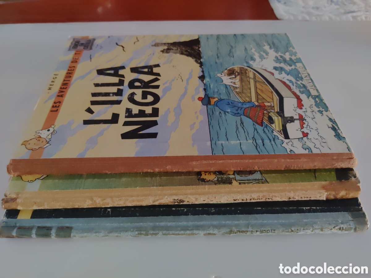 Comics: Tintin lote 3 ejemplares, primera, segunda y tercera edici&oacute;n, catal&aacute;n y castellano