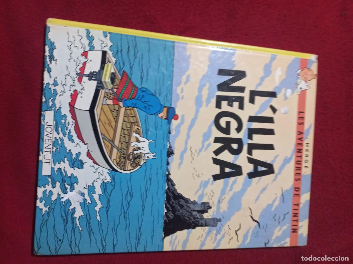 C&oacute;mics: TINTIN - L&acute;ILLA NEGRA - HERGE - CARTONE - EN CATALAN