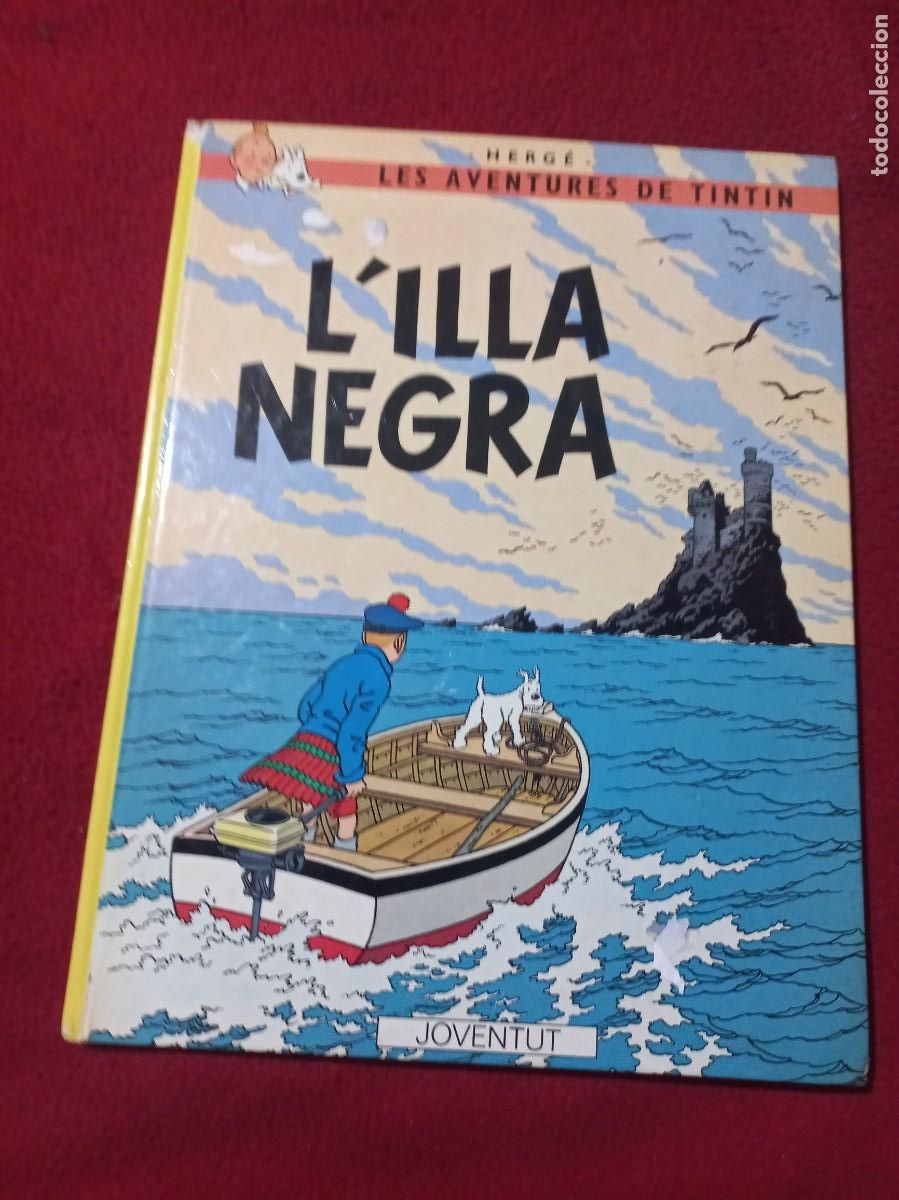 C&oacute;mics: TINTIN - L&acute;ILLA NEGRA - HERGE - CARTONE - EN CATALAN