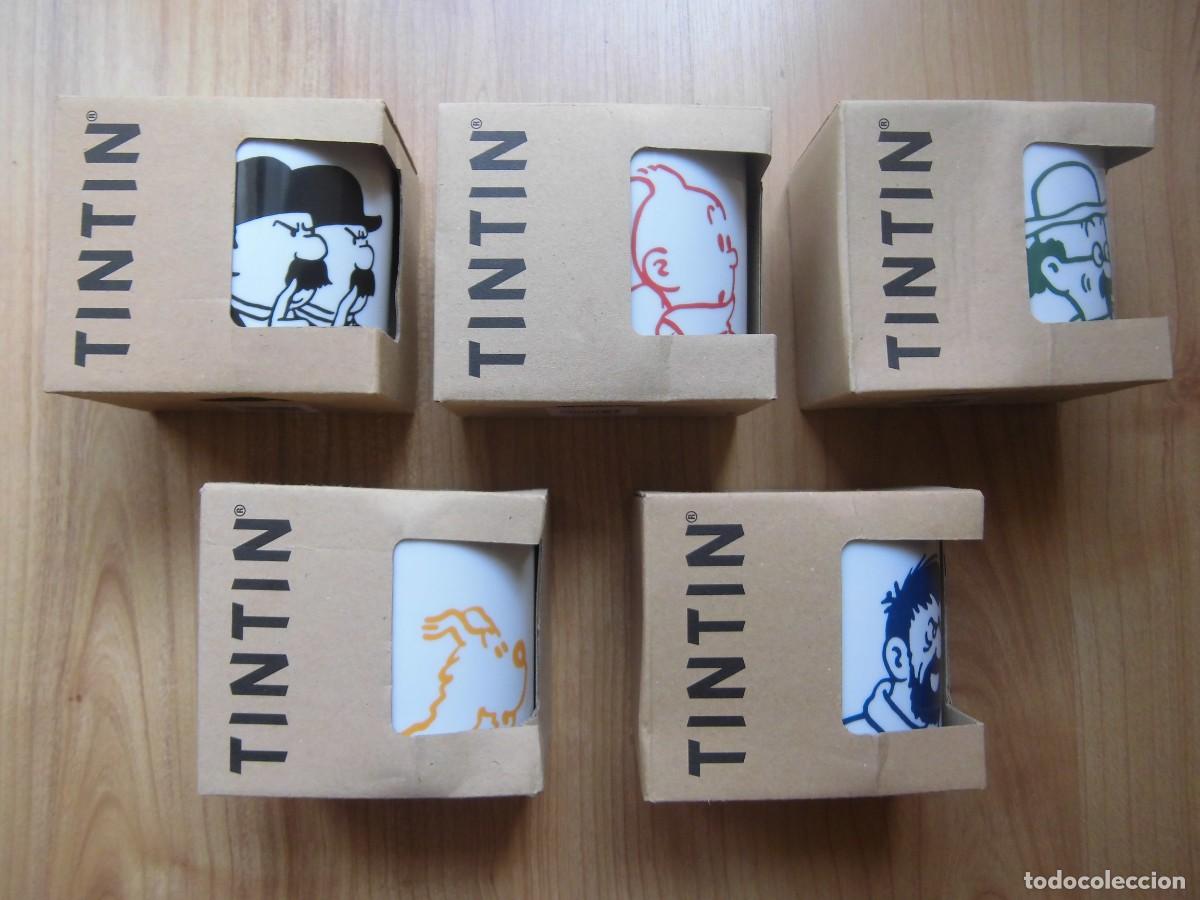 C&oacute;mics: LOTE 5 TAZAS DE TINTIN Y SUS AMIGOS PRODUCTO MOULINSART