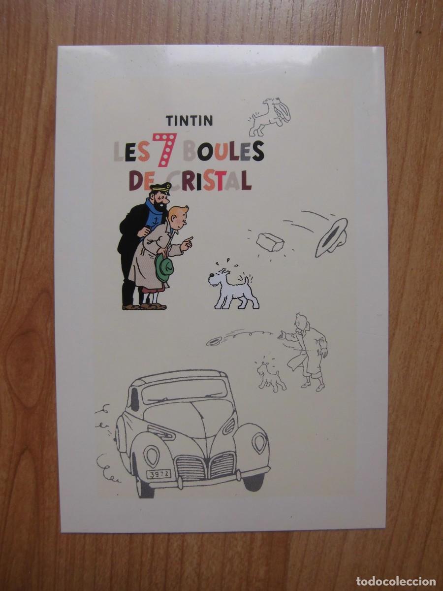 C&oacute;mics: POSTAL TINTIN LAS 7 BOLAS DE CRISTAL MOULINSART 15 x 10 cm