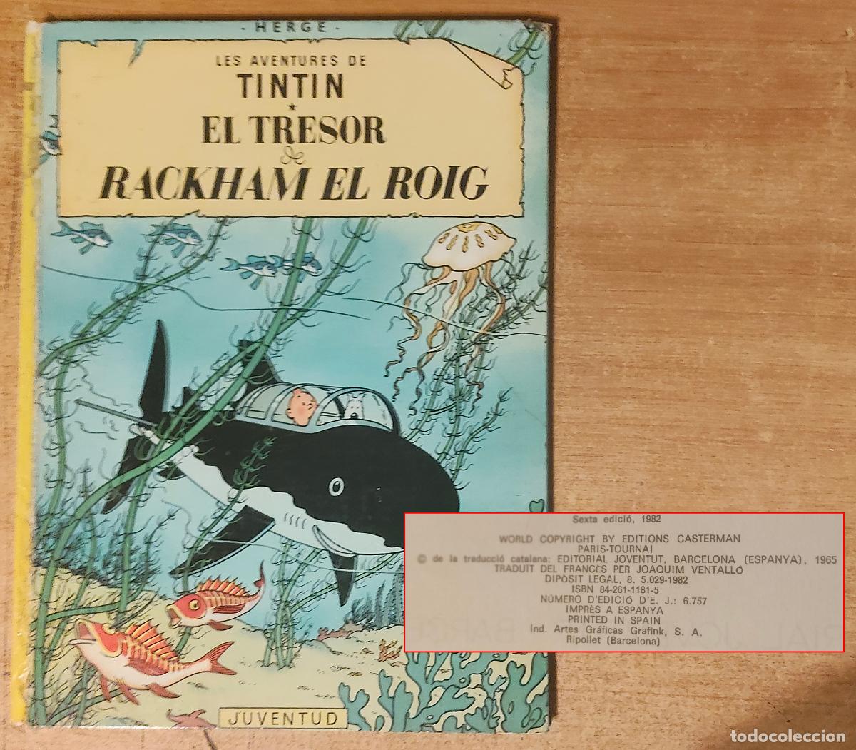 C&oacute;mics: comic El tresor de Rackham el Roig (LES AVENTURES DE TINTIN CATALA) 5 edici&oacute; 1981