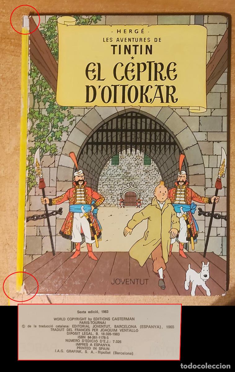 C&oacute;mics: Tintin: el ceptre d&acute;Ottokar,- sexta edici&oacute;n . 1983 - puntas del comic un poco da&ntilde;adas - ver foto