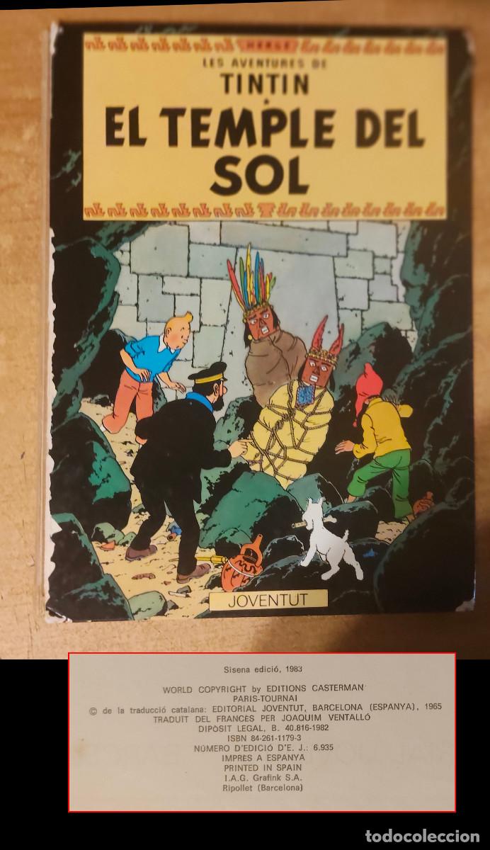 C&oacute;mics: LAS AVENTURAS DE TINTIN : EL TEMPLO DEL SOL . HERG&Eacute; ... DE JUVENTD. - 6 edicio - 1983 - ver foto