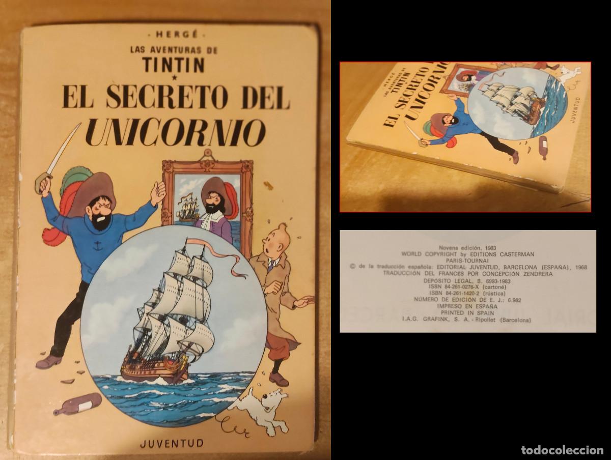 C&oacute;mics: EL SECRETO DEL UNICORNIO LAS AVENTURAS DE TINT&Iacute;N HERG&Eacute; JUVENTUD A&Ntilde;O 1983 9&ordf; EDICI&Oacute;N