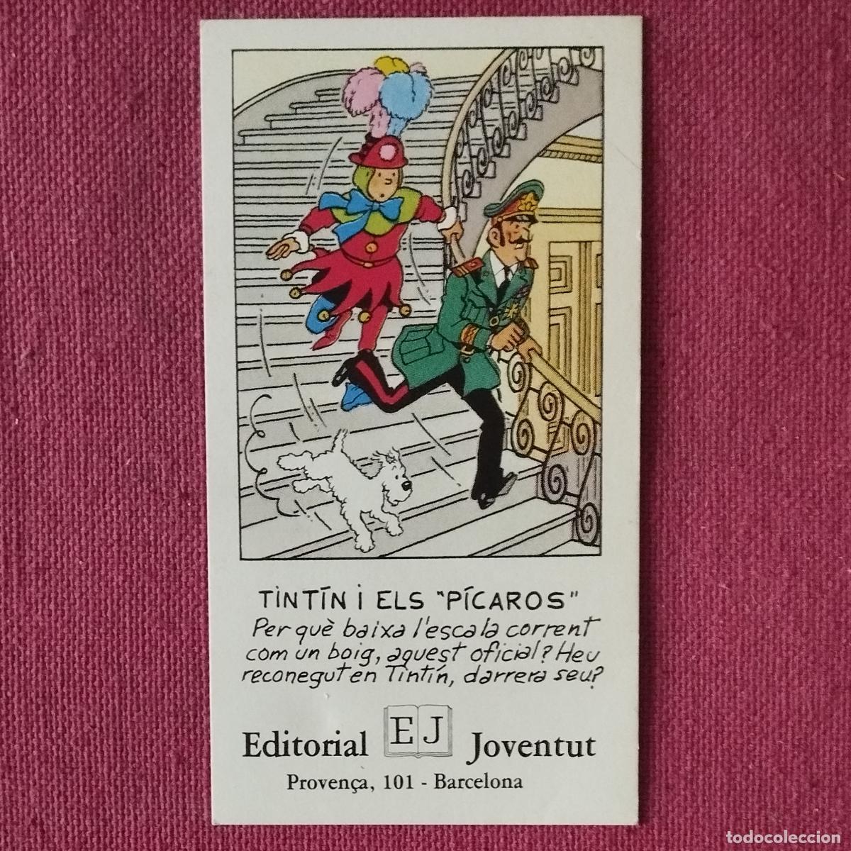 Comics: TINTIN I ELS PICAROS - TARJETA PUBLICITARIA DE CARTON TIPO CROMO - EDITORIAL JUVENTUD