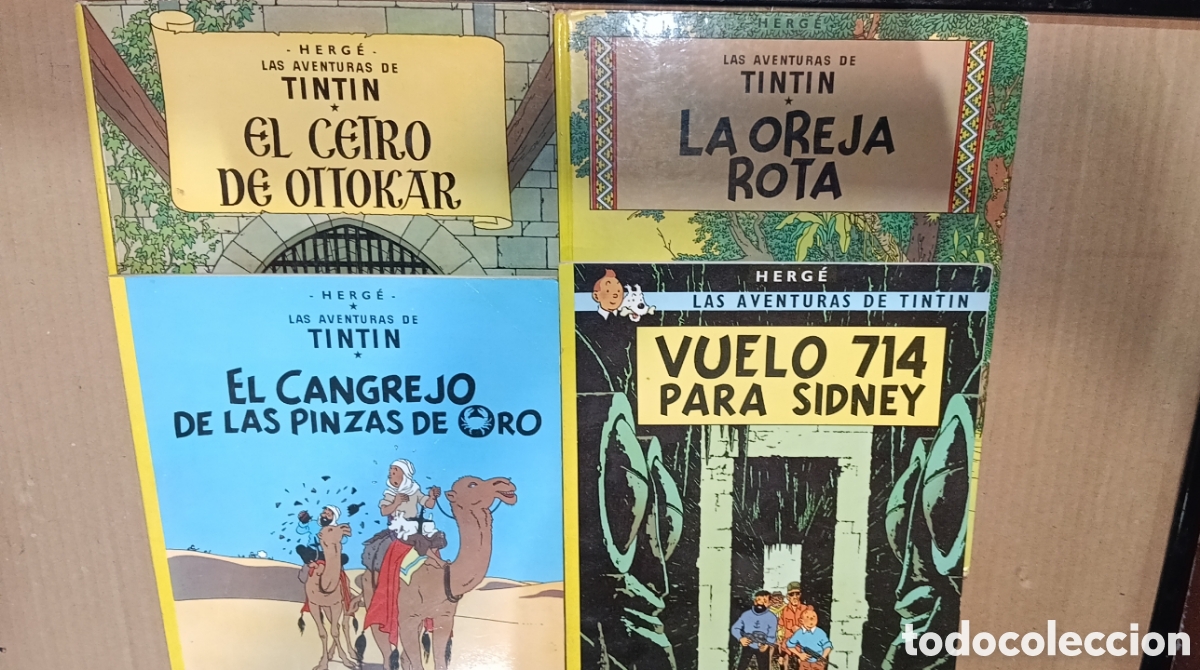 Comics : LOTE 4 COMIC TINTIN 2 DE PASTA DURA