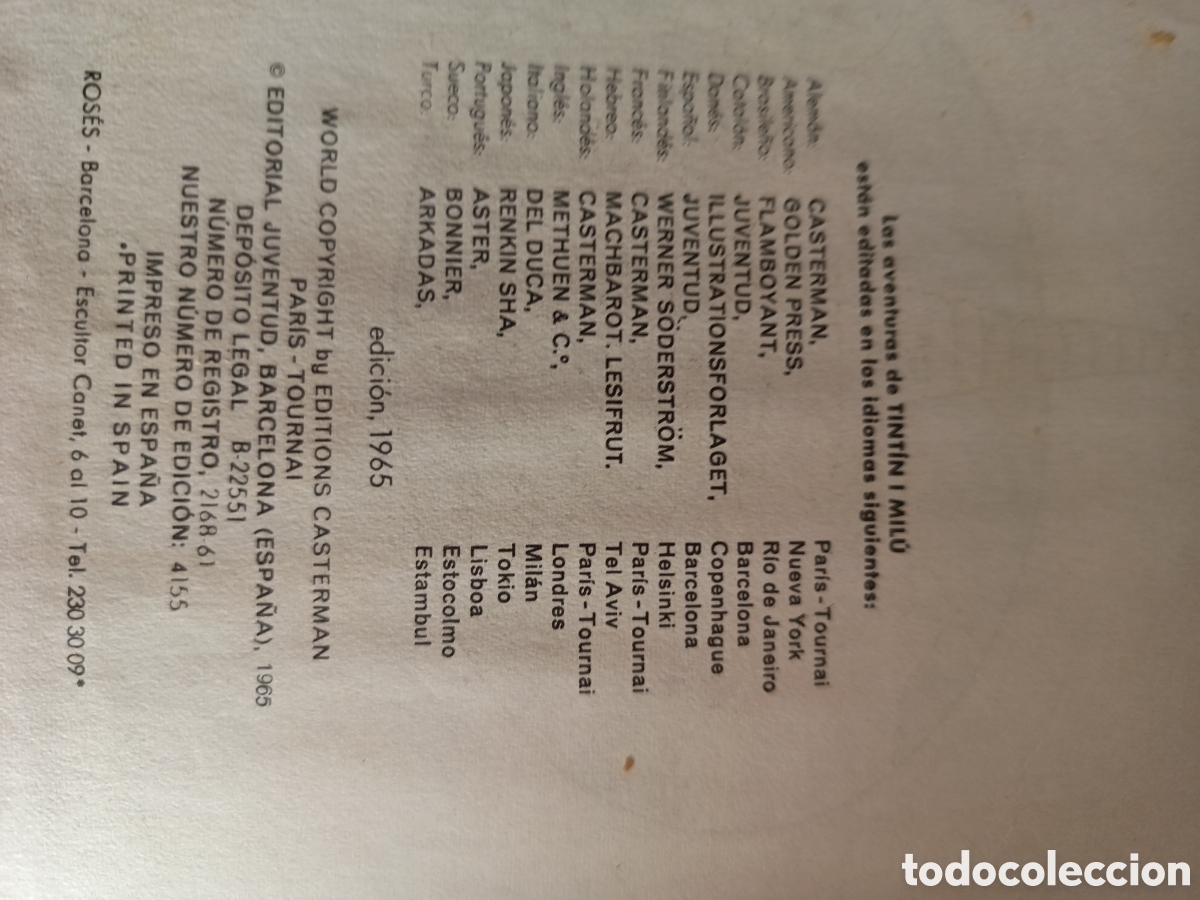 C&oacute;mics: TINT&Iacute;N EN EL T&Iacute;BET 1* EDICI&Oacute;N 1965 - Foto 2