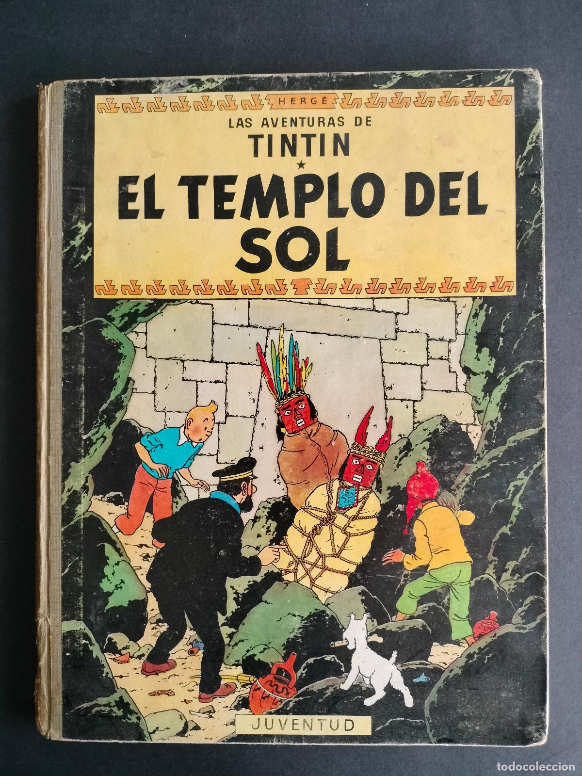 Comics : TINTIN EL TEMPLO DEL SOL 2&ordf; SEGUNDA EDICION 1961 JUVENTUD HERGE LOMO DE TELA