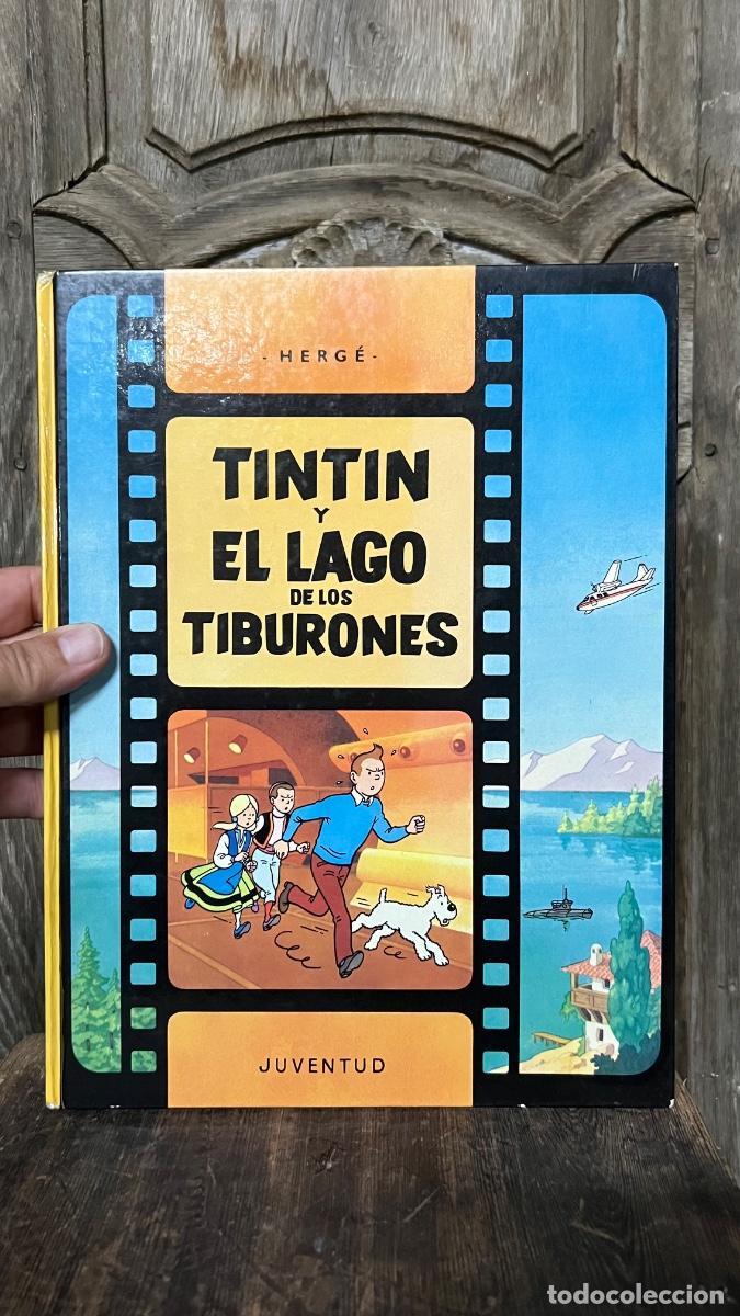 Comics: Tint&iacute;n herg&eacute; lago de tiburones Edit juventud Barcelona 1a ed 1974