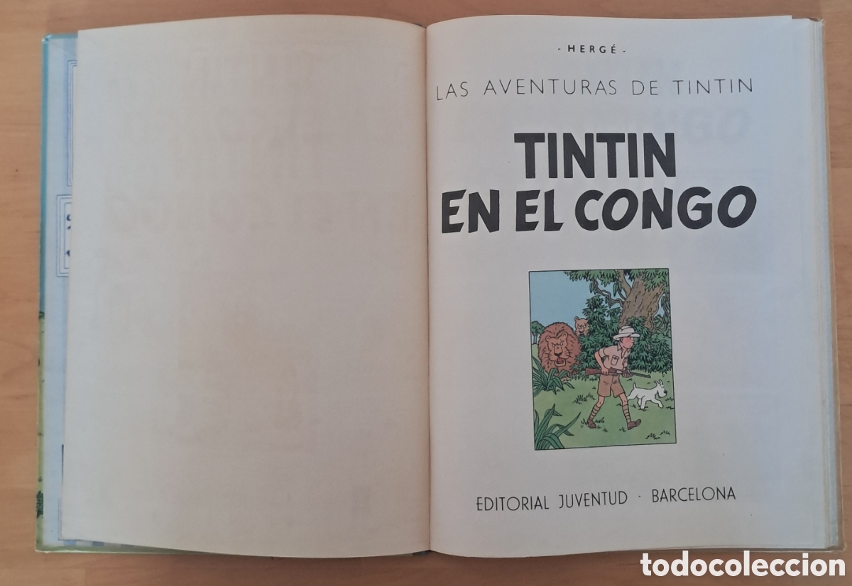 C&oacute;mics: TINTIN EN EL CONGO Primera Edici&oacute;n Juventud lomo de tela Diciembre 1968 - Foto 5