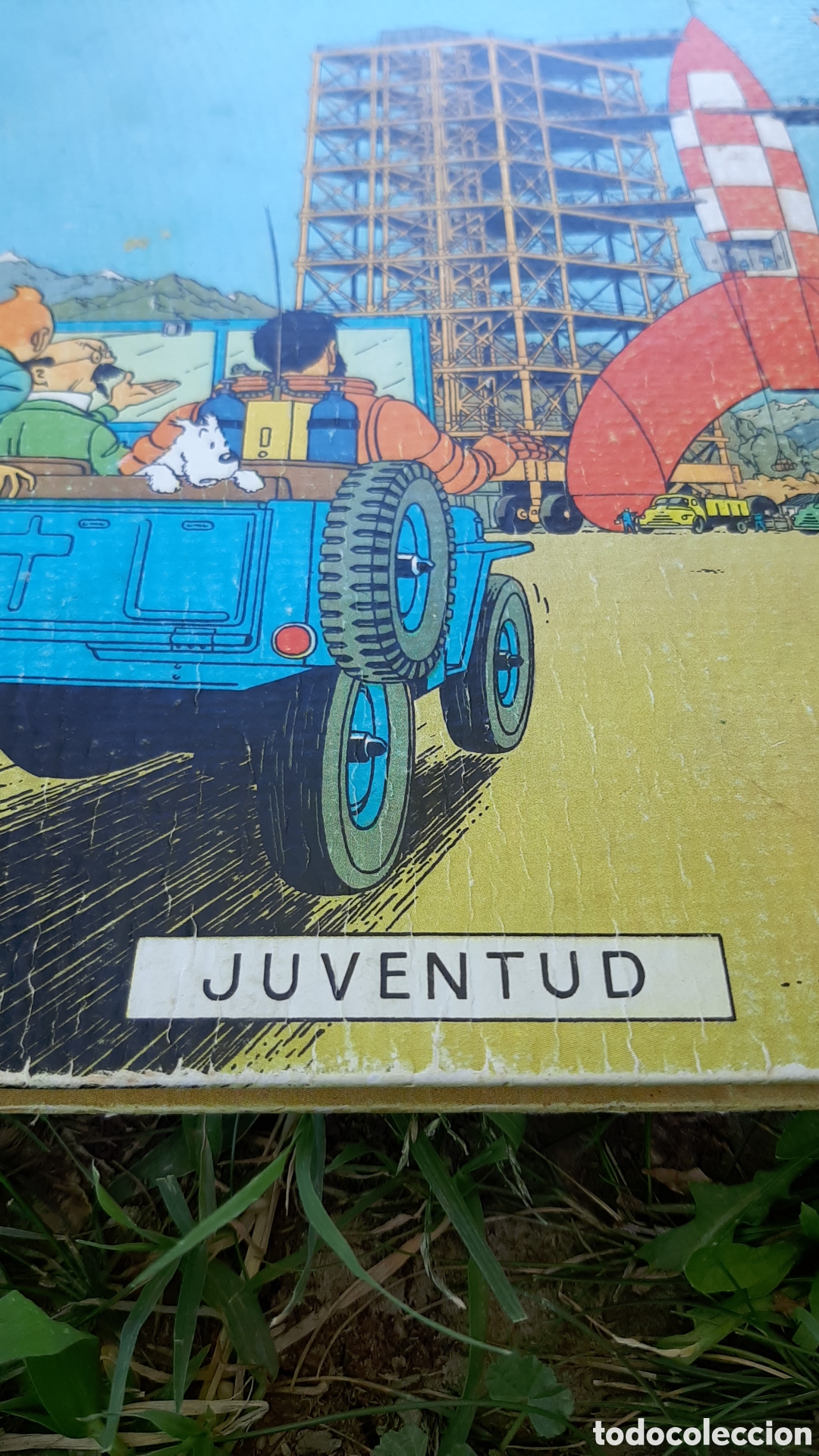 C&oacute;mics: Tintin: Objetivo: La luna (2&deg; Edicion-Abril 1964). Lomo tela azul. Ed.Juventud