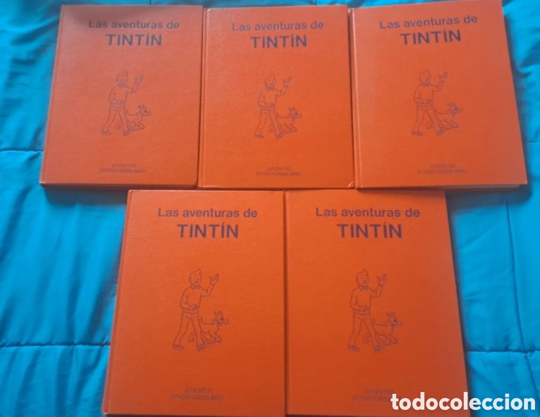 C&oacute;mics: LAS AVENTURAS DE TINTIN/JUVENTUD-STUDIO CREDILIBRO COLECCION DE 5 TOMOS DE HERGE