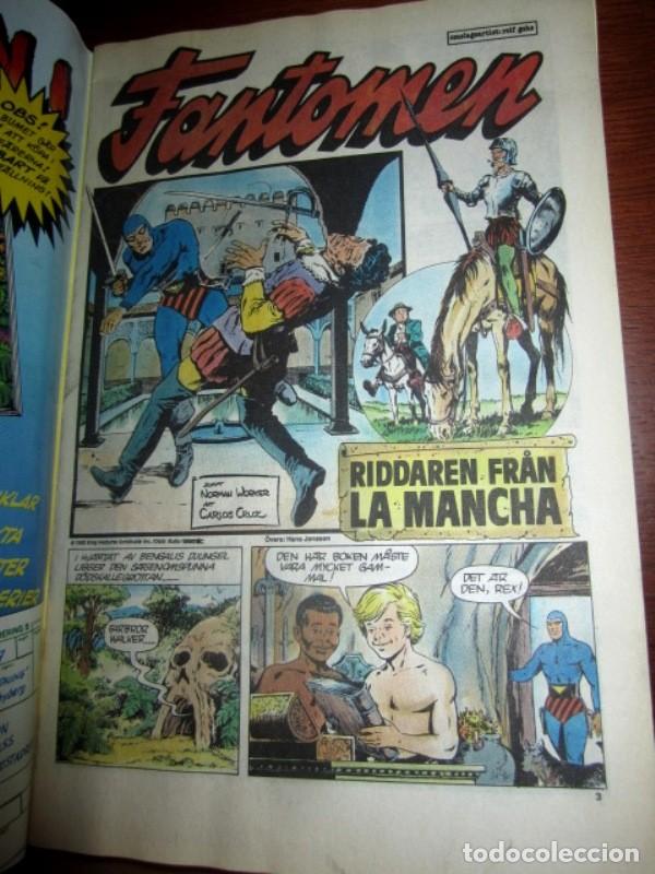 Cómics: EL HOMBRE ENMASCARADO (PHANTOM) con DON QUIJOTE DE LA MANCHA, en SUECO. 1992. Cervantes - Foto 2 - 49969875