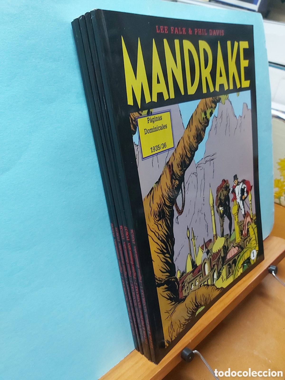 C&oacute;mics: * COLECCION COMPLETA * MANDRAKE * PAGINAS DOMINICALES * 5 TOMOS * MAGERIT * - Foto 2