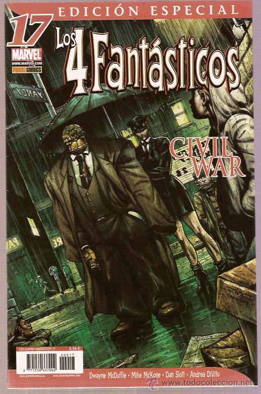 C&oacute;mics: LOS 4 FANTASTICOS 17 CIVIL WAR MARVEL PANINI COMICS - Foto 1