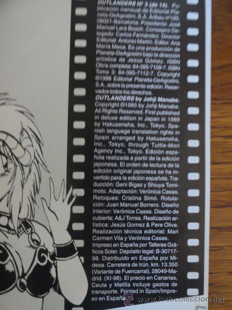 C&oacute;mics: COMIC MANGA OUTLANDERS ( 3 DE 14) PLANETA COMICS - Foto 4