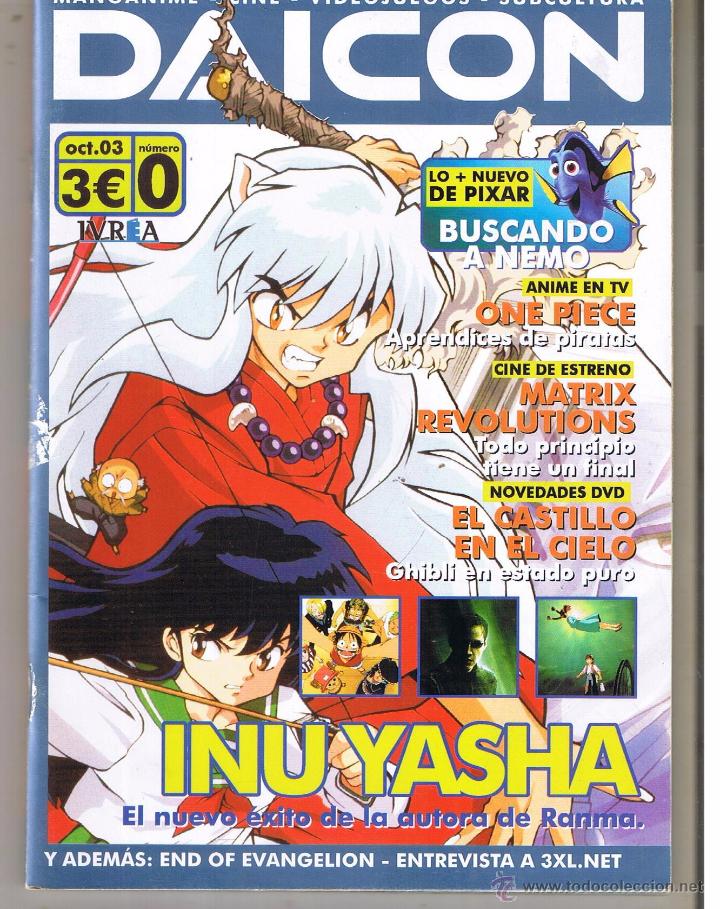 Comics : DAICON. N&ordm; 0. INU YASHA. MANGANIME - CINE- VIDEOJUEGO - SUBCULTURA. EDT. IVREA 2003. (C/A42)