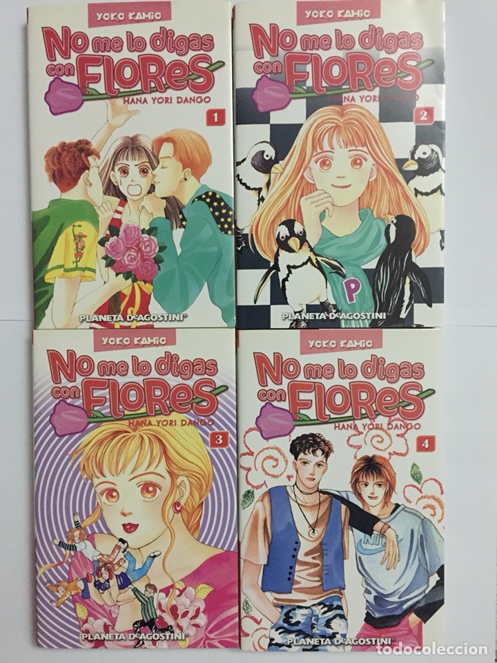 C&oacute;mics: Manga No me lo digas con flores. Planeta deagostini c&oacute;mics. 1a edici&oacute;n. 2004. Tomos 1-4