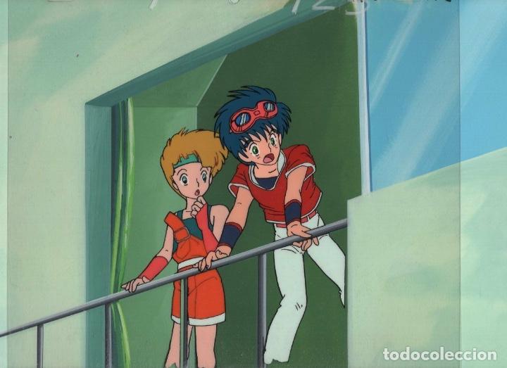 Fumetti: CEL MANGA ANIME Choriki Robo Galatt original Japanese animation cel 125 w/original background