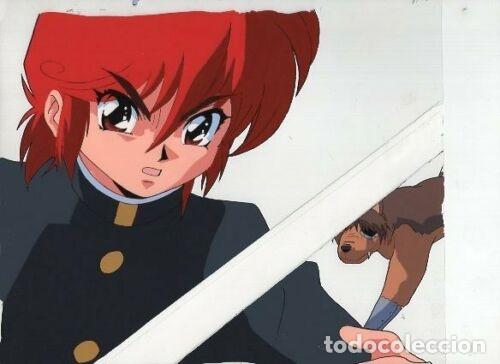 Comics: Shin Hakkenden original Japanese animation cel w/douga A3