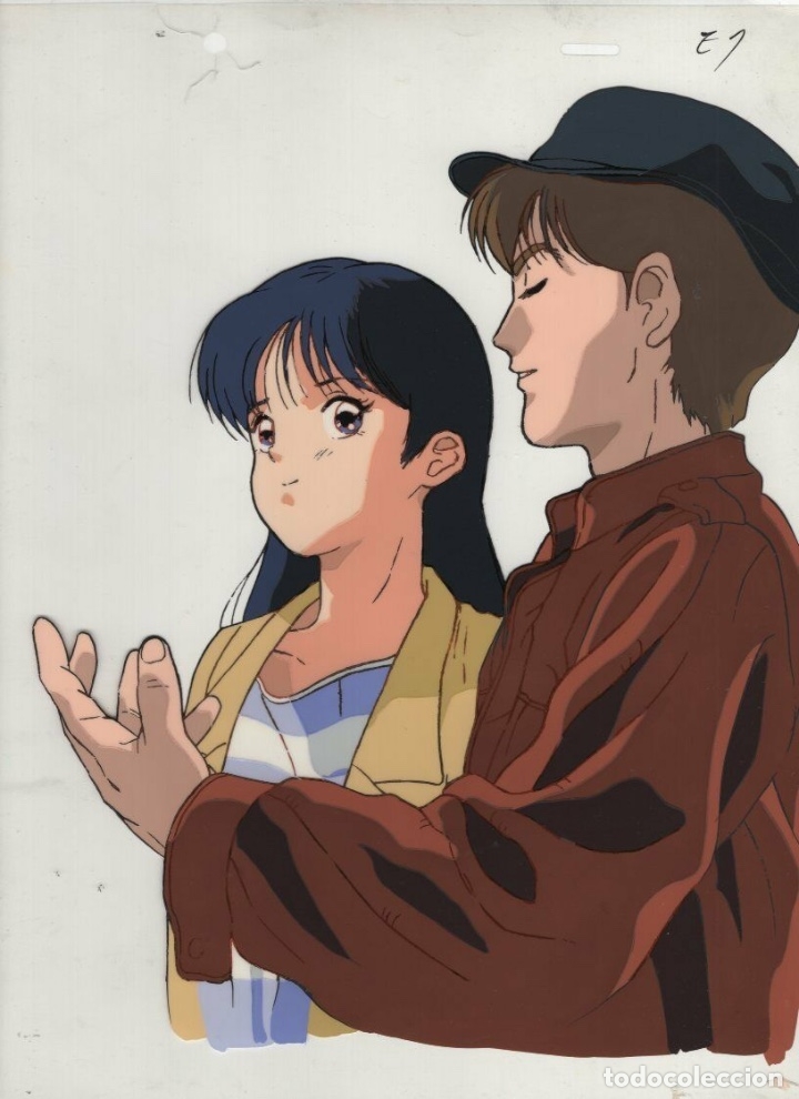 Comics: ACETATO CELULOIDE Unknown original Japanese animation cel with douga E7 13 x 12 INCHES