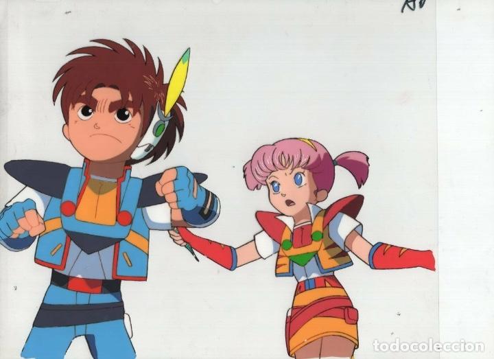 Comics : ACETATO CELULOIDE Legend of the Mystical Ninja original Japanese animation cel w/douga CON LAPIZ