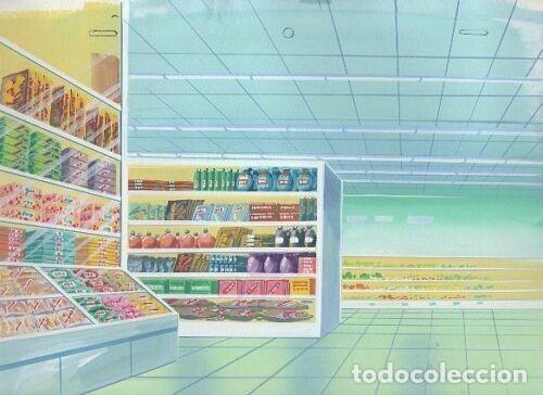 Comics: FONDO A COLOR Original Hand Painted Background Japanese animation PINTADO A MANO FOR SALE 112