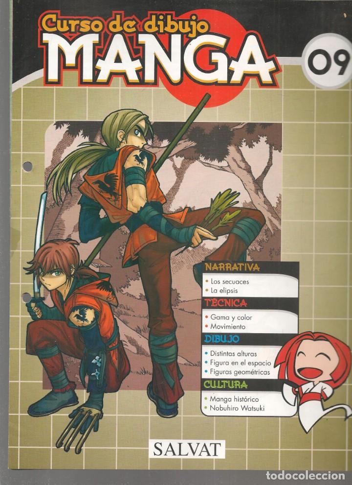 Comics : CURSO DE DIBUJO MANGA. FASC&Iacute;CULO. N&ordm; 09. SALVAT, 2003.(B/42)