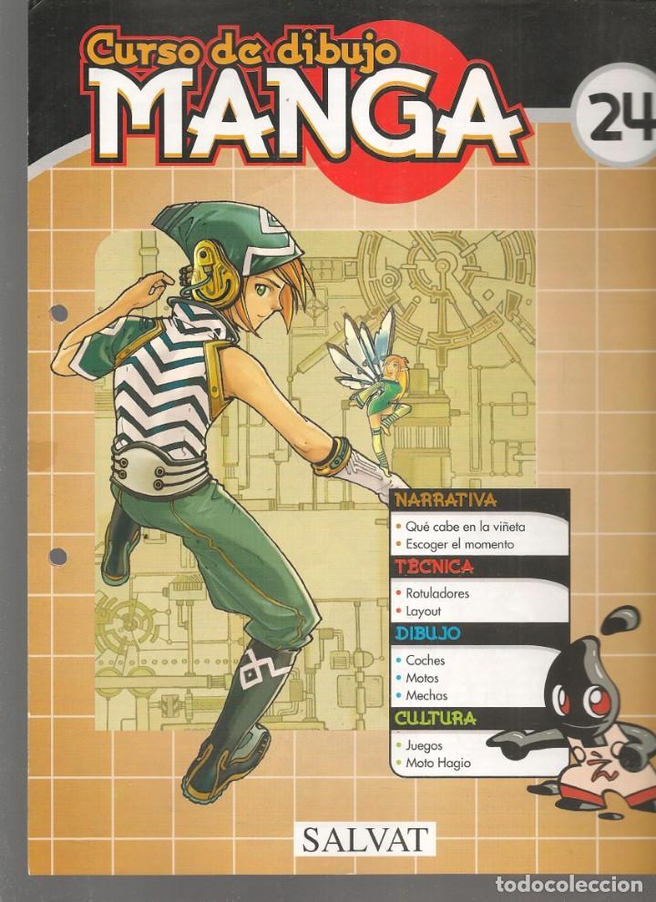 Comics : CURSO DE DIBUJO MANGA. FASC&Iacute;CULO. N&ordm; 24. SALVAT, 2003.(B/42)