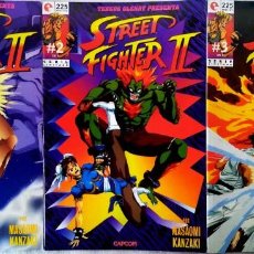 Cómics: STREET FIGHTER II LOTE 3 CÓMICS Nº 1,2,3 MASAOMI KANZAKI CAPCOM GLENAT 1994 (PERFECTO ESTADO). Lote 325771958