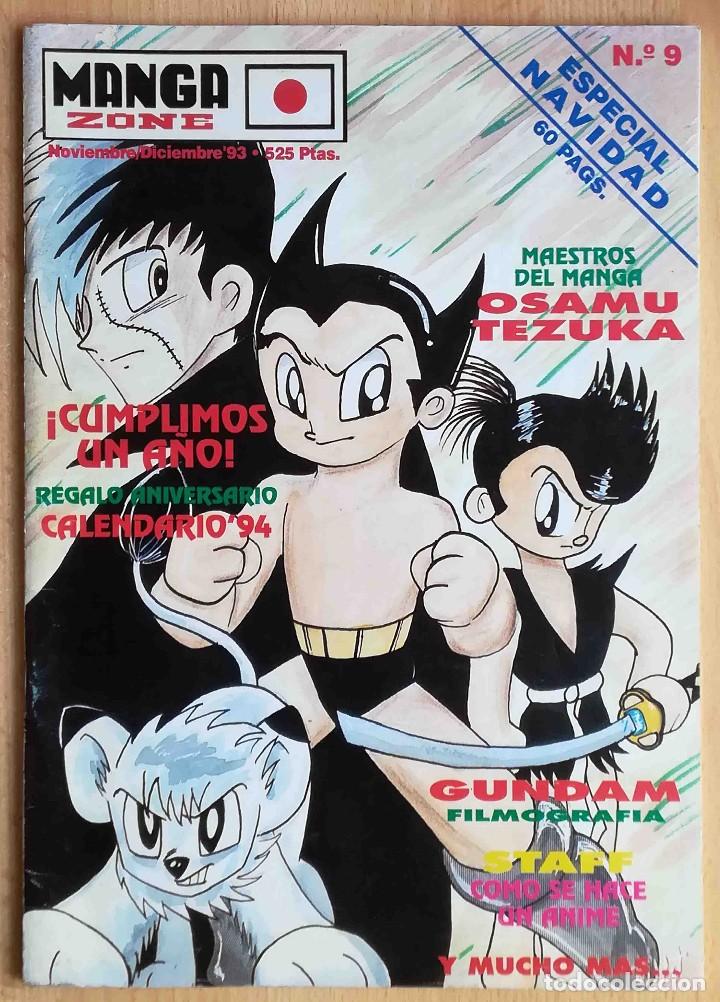 Comics: Revista Manga Zone N&ordm; 9. Noviembre / Diciembre 1993. Con p&oacute;ster.