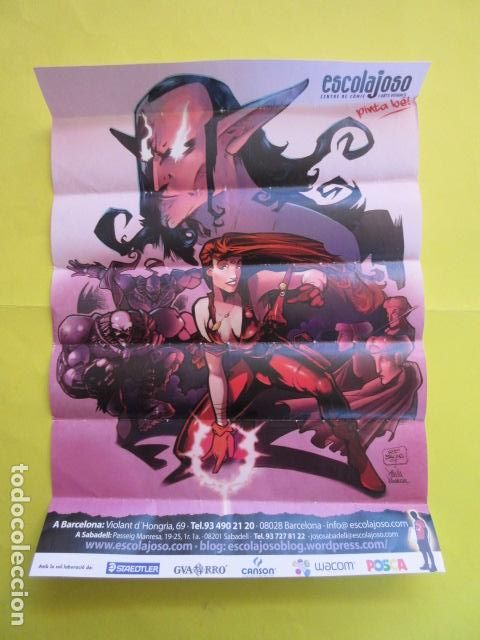 C&oacute;mics: ESCAJOSO CENTRAL DEL COMIC - CARTEL POSTER PUBLICIDAD - 41 x 29.5 CM -