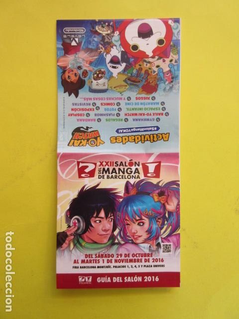 Comics : XXII SALON DEL MANGA BARCELONA 2016 - GUIA CATALOGO REVISTA FOLLETO GUIA DESPLEGABLE