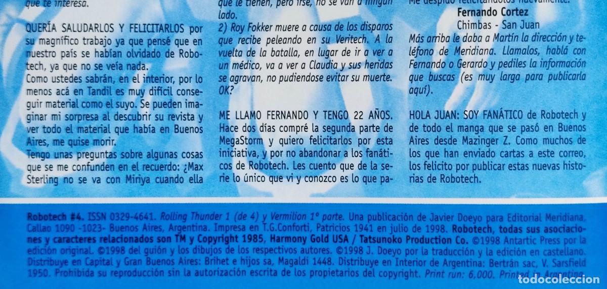 C&oacute;mics: ROBOTECH ROLLING THUNDER COLECCION COMPLETA 4 DE 4 A&Ntilde;O 1998. - Foto 7