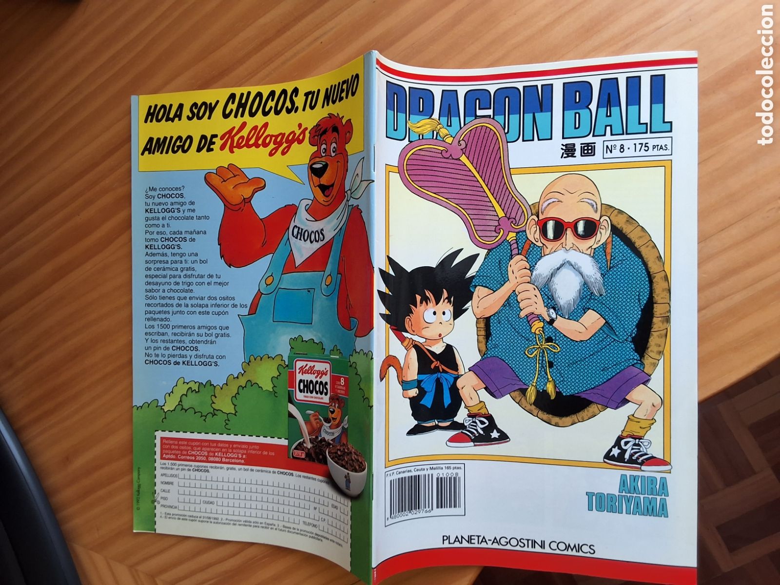 Comics: Dragon ball grapa blanco comic semanal n&uacute;mero 8 a&ntilde;o 1992 junio edita planeta