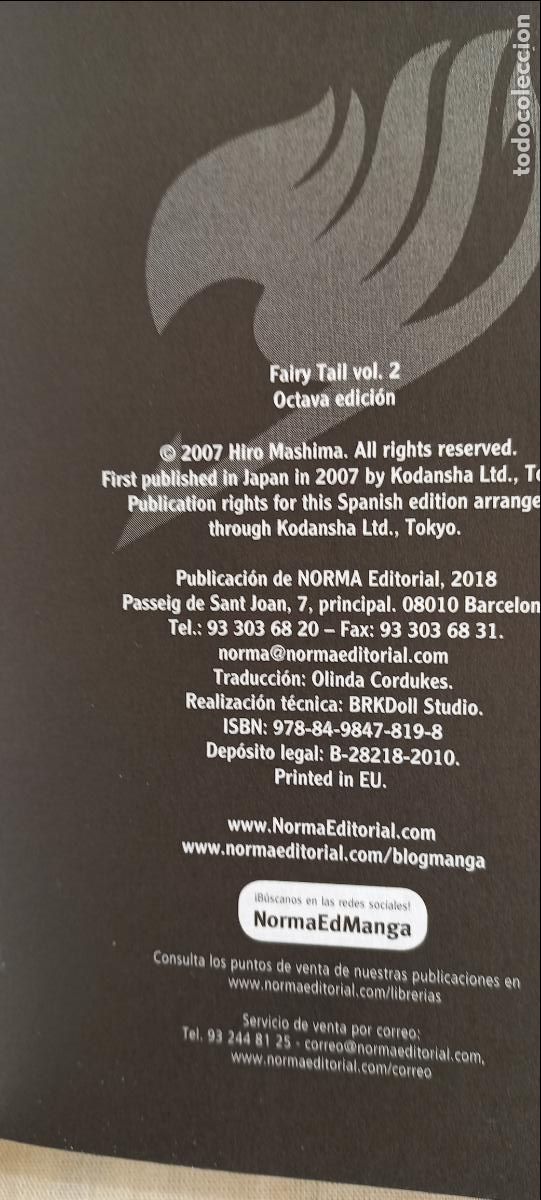 C&oacute;mics: FAIRY TAIL N&ordm; 1 Y 2. HIRO MASHIMA. NORMA EDITORIAL. 2011. C&aacute;pitulos del 1 al 13. - Foto 3