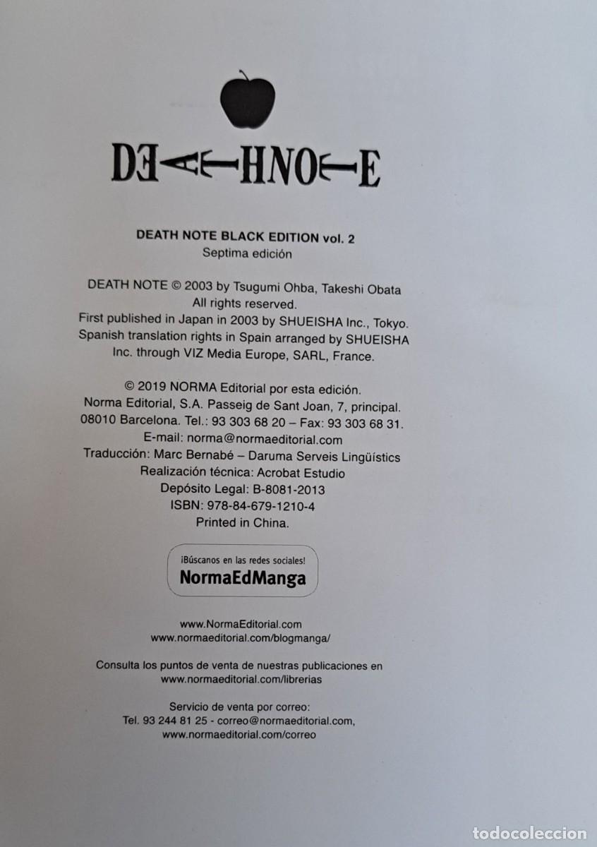 C&oacute;mics: Deathnote II, Black Edition. Editorial Norma Como nuevo - Foto 3