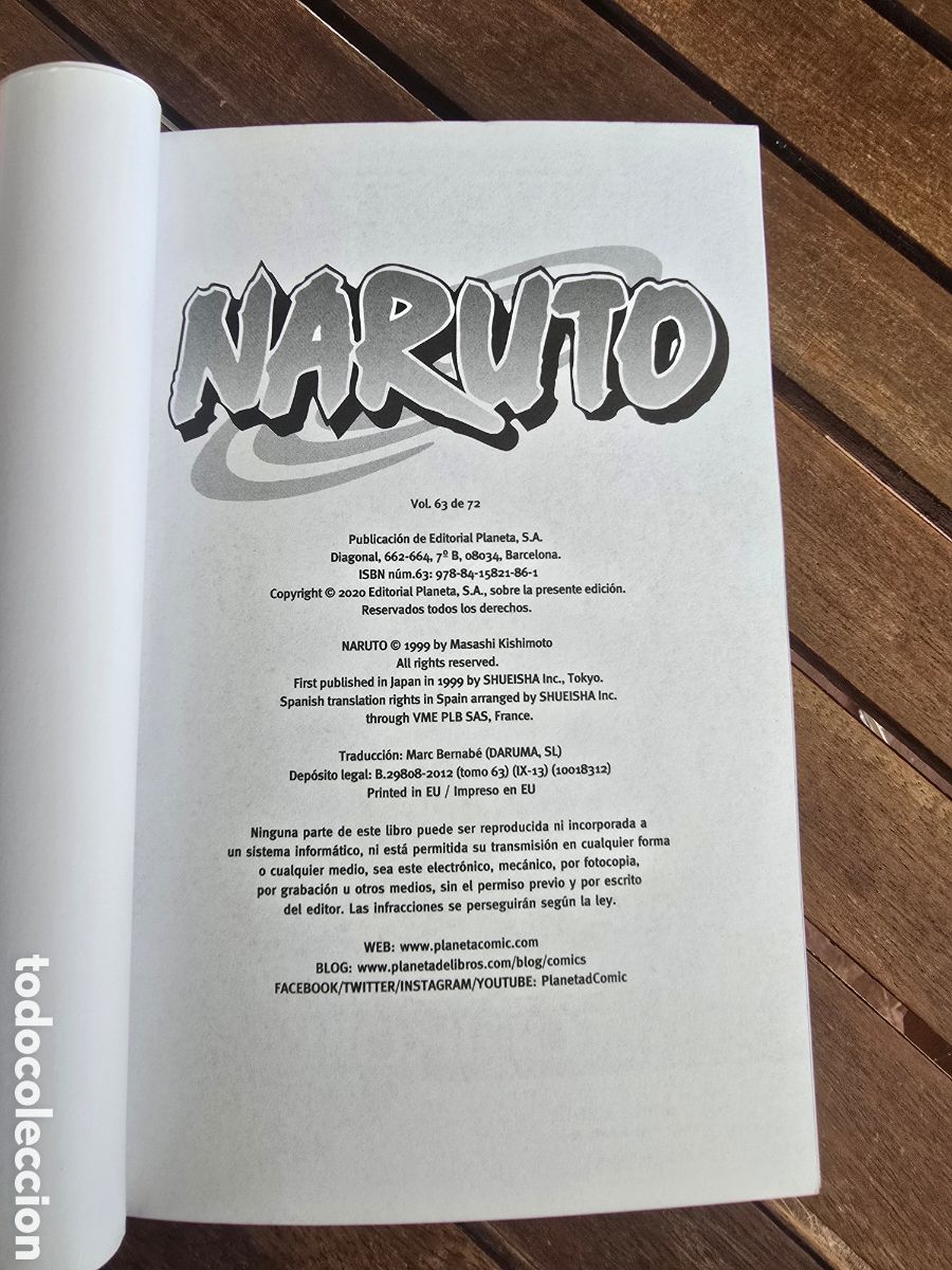 C&oacute;mics: Naruto Masashi, Kishimoto PLANETA COMICS 2013 manga - Foto 3