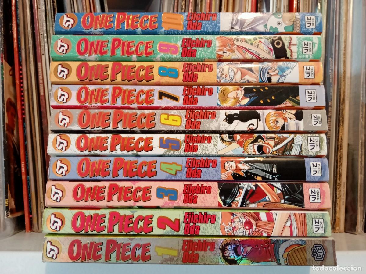 Comics: Lote de manga en ingl&eacute;s de One Piece, l&aacute;mina dorada, 1.&ordf; edici&oacute;n 1 al 10
