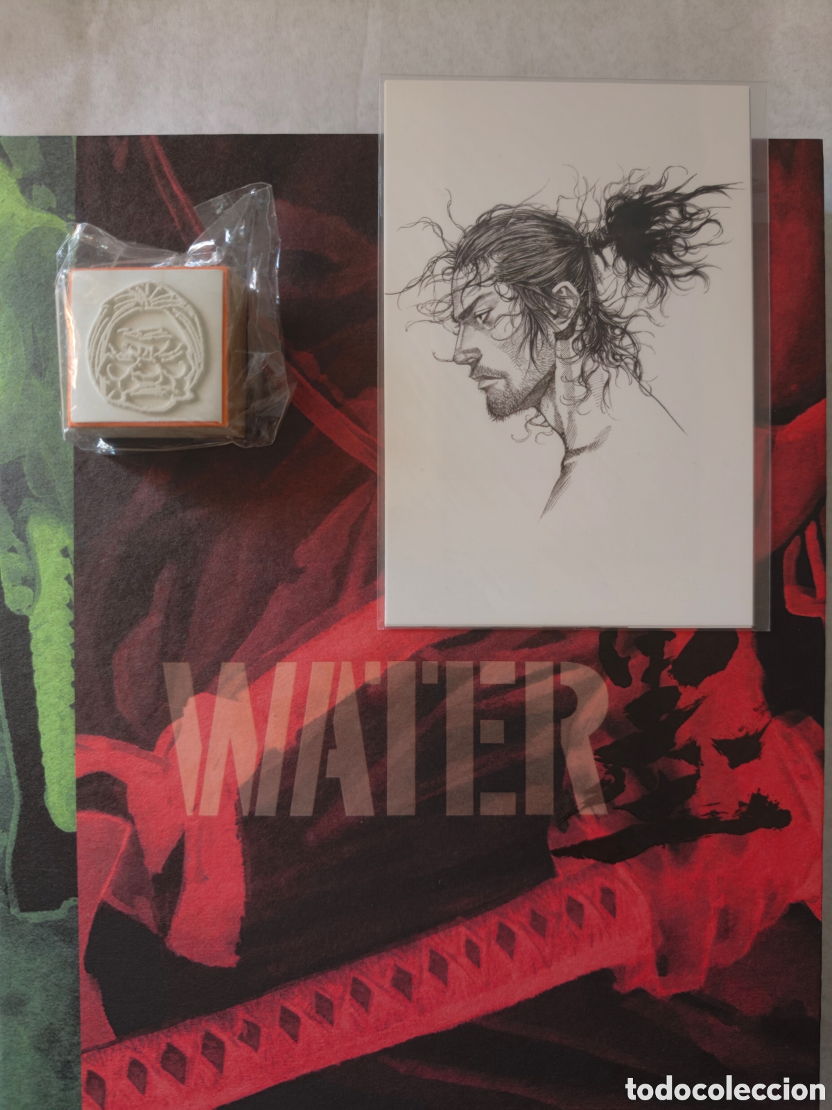 C&oacute;mics: Box Set Original VAGABOND Artbooks WATER & SUMI (Takehiko Inoue) 2006 - Completo + Sello y Postal